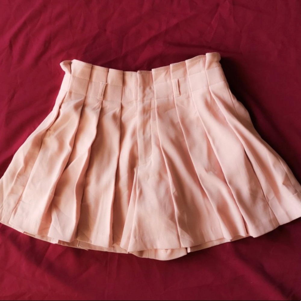 Pink Shorts With Lining Fabric Underneath
